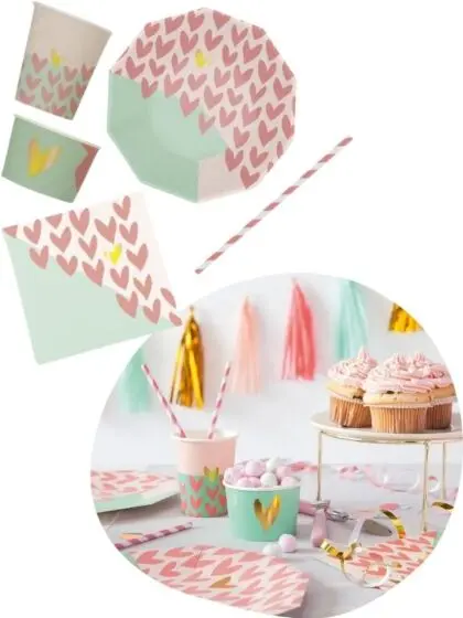 Folia Pastel Festpakke til 6 personer - 42 deler