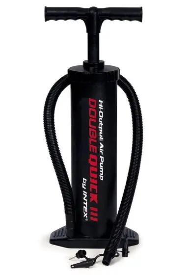 Intex Double Quick III Hi-Output håndpumpe med 3 munnstykker - 48 cm