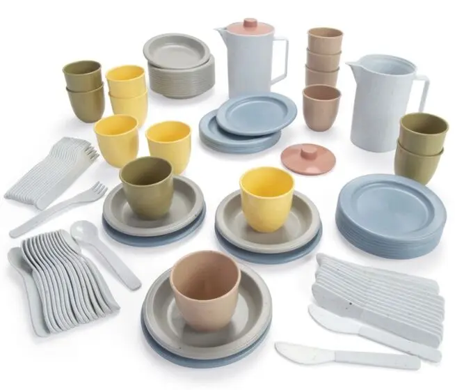 Dantoy TINY BIO lekeservise - frokostsett laget i svanemerket bioplast - 94 deler