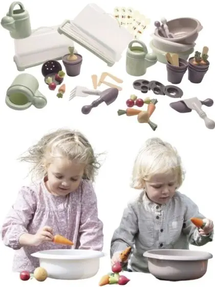 Dantoy Green Garden Planteskolesett i svanemerket plast - passer for barnehager - 54 deler