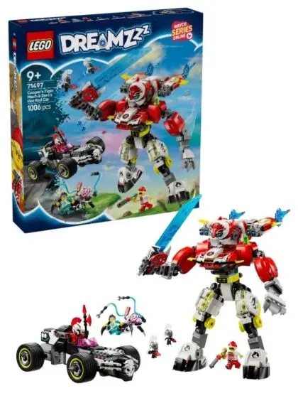 LEGO DREAMZzz 71497 Coopers tigerrobot og Zeros hotrod