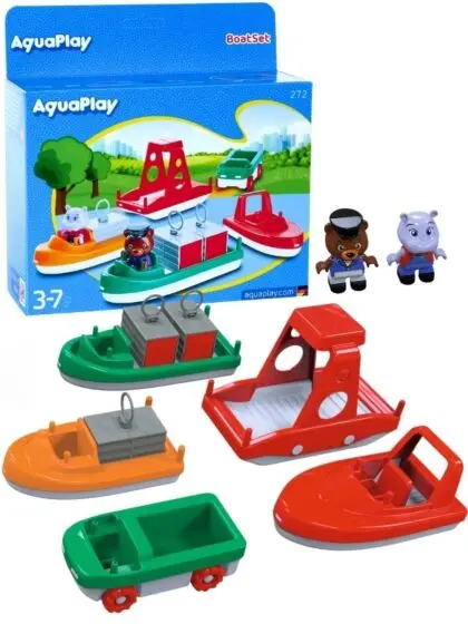 AquaPlay Båtsett med 2 figurer - 7 deler