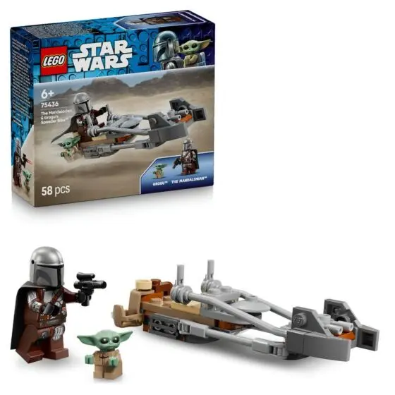 LEGO Star Wars 75436 Mandalorianeren og Grogus speedersykkel