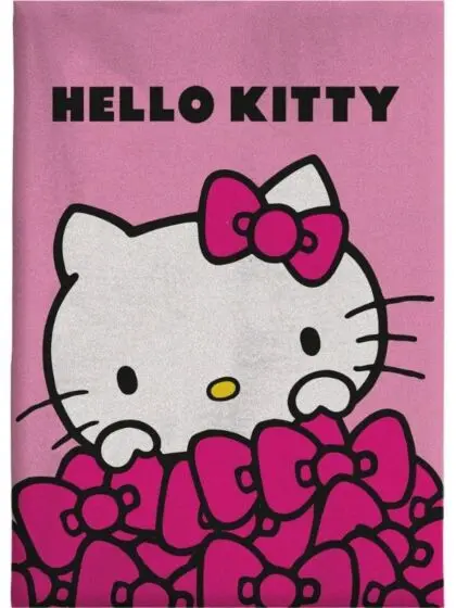 Hello Kitty pledd 120x150 cm - mykt fleecepledd