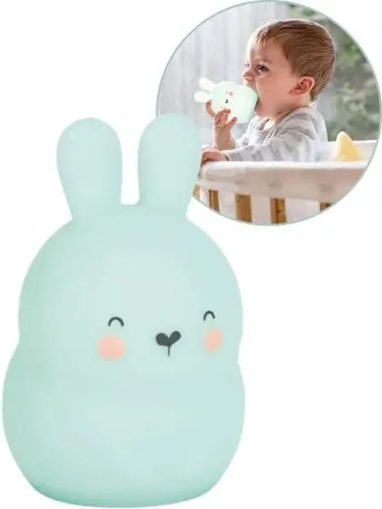 SARO BABY Little Bunny LED Nattlampe mint - 17 cm