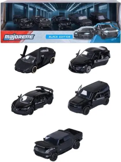 Majorette Black Edition 5-pack metallbiler