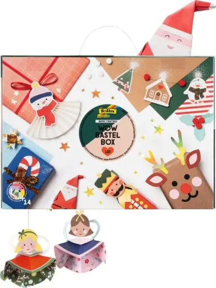 Folia WOW hobbysett Jul med papir, glitter, piperensere og mer