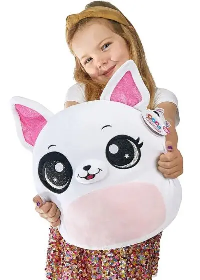 Zuru Coco Squishies Bongo bull terrier kosebamse og pute - 30 cm