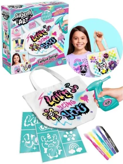 Airbrush Art Fashion Design Kit – sett for design av klær og tilbehør