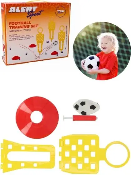 Alert fotball treningssett med treningsfigurer – 8 deler