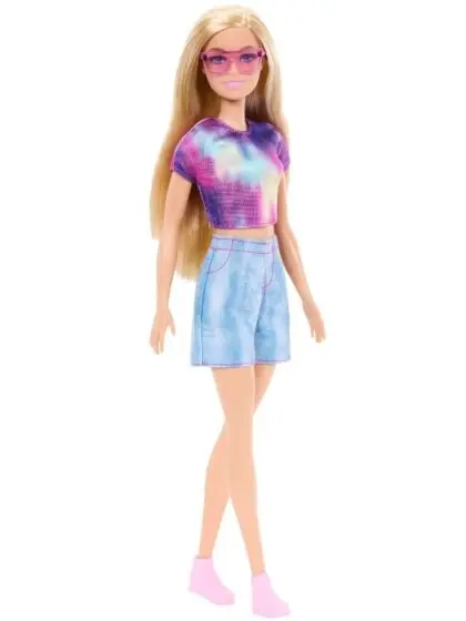 Barbie Mysteries Malibu-dukke med batikk-topp, shorts og solbriller