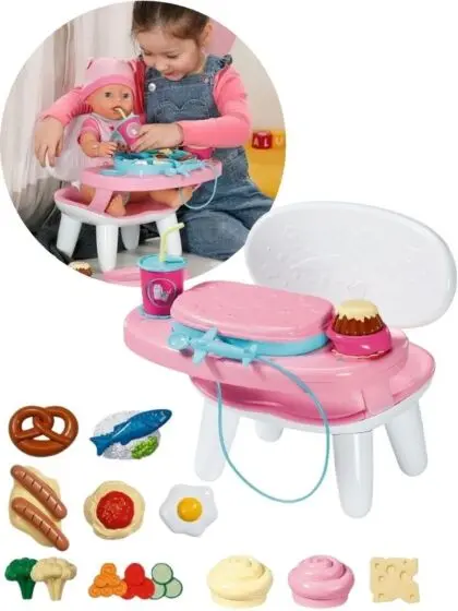 BABY born Lunch Time Table med lekemat - lyd og lys