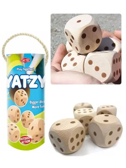 Hageyatzy i tre - hagespill med store terninger