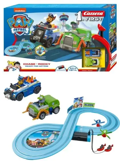 Carrera First PAW Patrol - Ready for Action bilbane med Chase og Rocky - 2,4 m