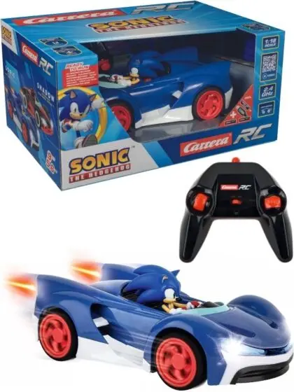 Carrera RC Team Sonic 2.4 GHz radiostyrt bil med lys - Sonic Racer 27 cm