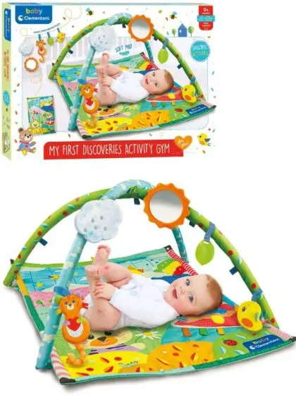 Clementoni Babygym Mine Første Oppdagelser aktivitetsteppe med 5 tilbehør
