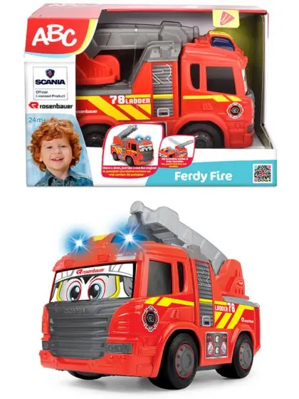 Dickie Toys Scania Happy brannbil - med lyd og lys - kjører selv