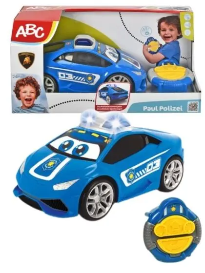 Dickie Toys RC Happy IRC Pauly Police bil med blålys - 27 cm