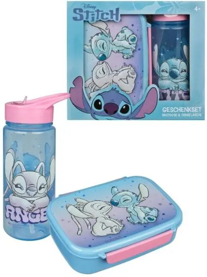 Disney Stitch & Angel matboks og drikkeflaske