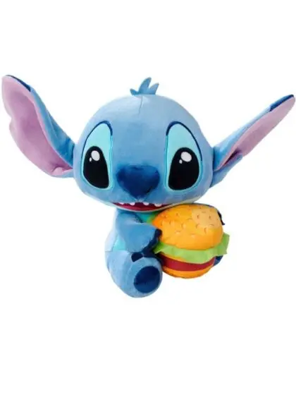Disney Stitch bamse med burger - 25 cm