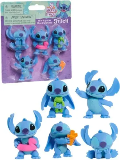 Disney Stitch figursett - 5 stk 5,5 cm