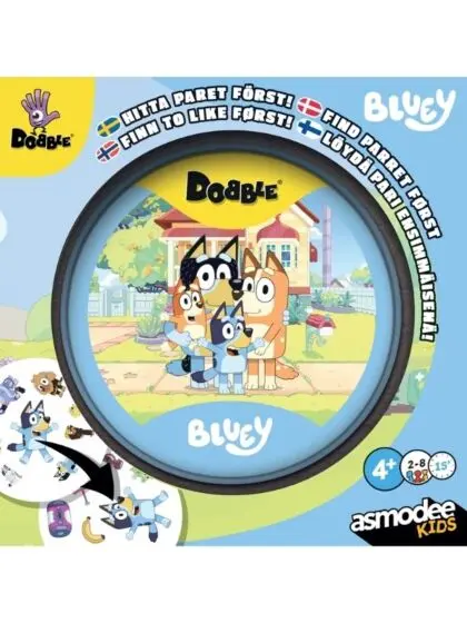 Dobble Bluey Nordic - kortspill med 55 kort