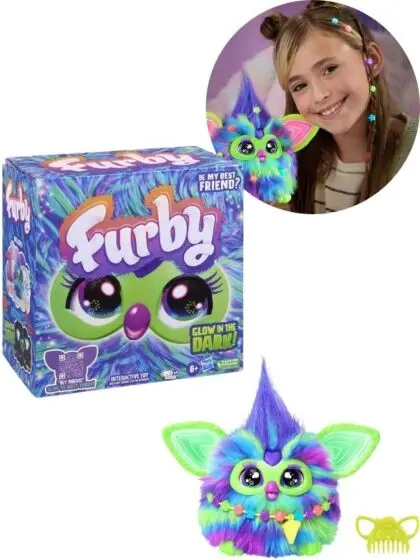 Furby Galaxy Glow in the Dark – Interaktiv kosevenn med over 600 lyder og reaksjoner