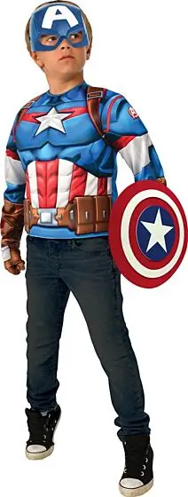 Avengers Captain America kostyme - muskuløs overdel med maske
