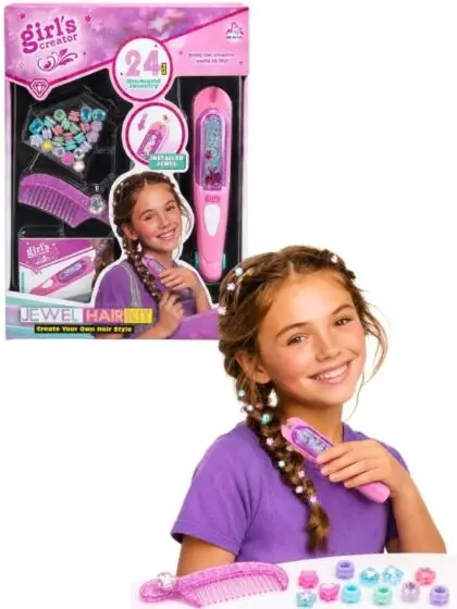 Girls Creator Jewel Hair Kit med hårdiamanter - 24 deler