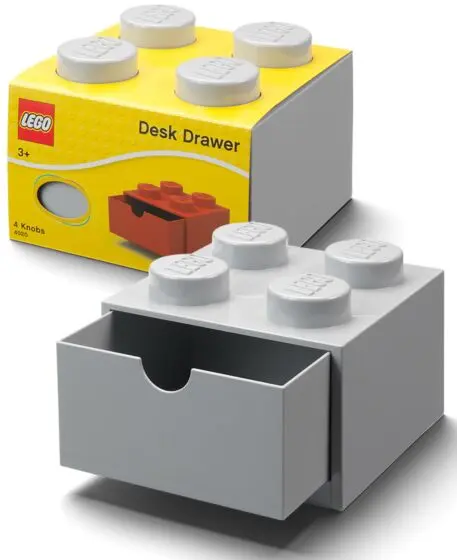 LEGO Storage Desk Drawer 4 bricks - oppbevaring med 1 skuff - 16 x 16 cm