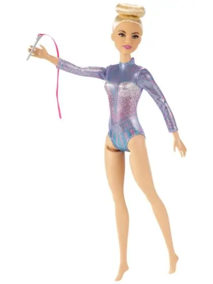 Barbie Gymnastdukke med treningsutstyr og tilbehør