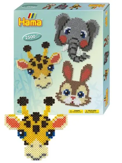 Hama Midi zoo - eske med perler og perlebrett - 2500 Midi perler