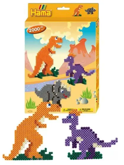 Hama Midi dinosaur - perler og perlebrett - 2000 Midi perler