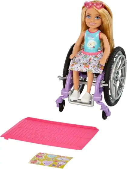 Barbie Chelsea dukke i rullestol
