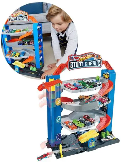 Hot Wheels City stunt garage - 4 etasjer og heis