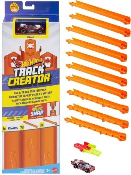 Hot Wheels Track Builder startsett med spor og bil