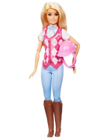 Barbie Malibu dukke med ridehjelm