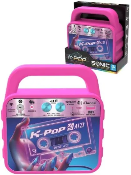 iDance Sonic K-Pop bærbar Bluetooth-høyttaler – rosa