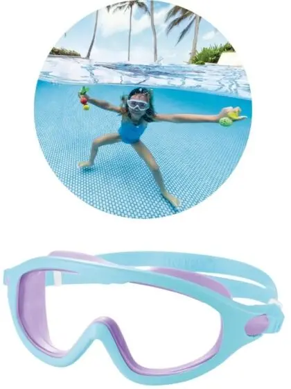 Intex svømmemaske for barn 3-8 år - lyseblå