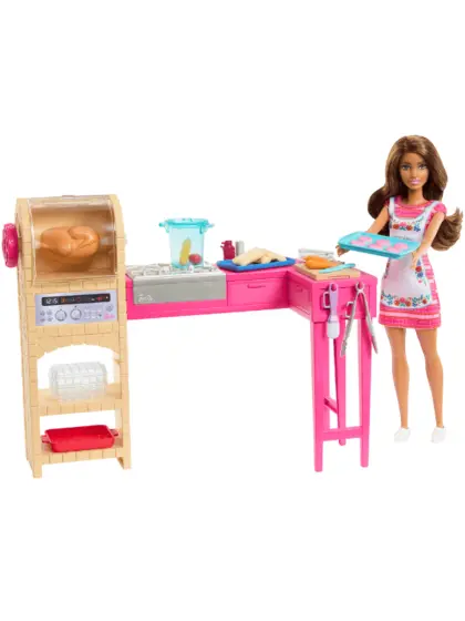 Barbie And Teresa Recipe For Friendship - kokk og skap kjøkkenlekesett