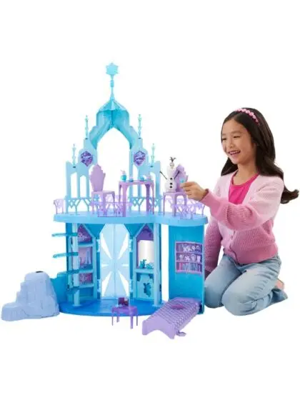 Disney Frozen Elsas ispalass - dukkehus med Olaf-figur og 20+ tilbehør - 76 cm