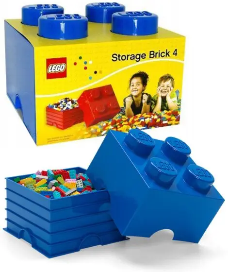 LEGO Storage Brick 4 - oppbevaringsboks med lokk - 25 x 25 cm