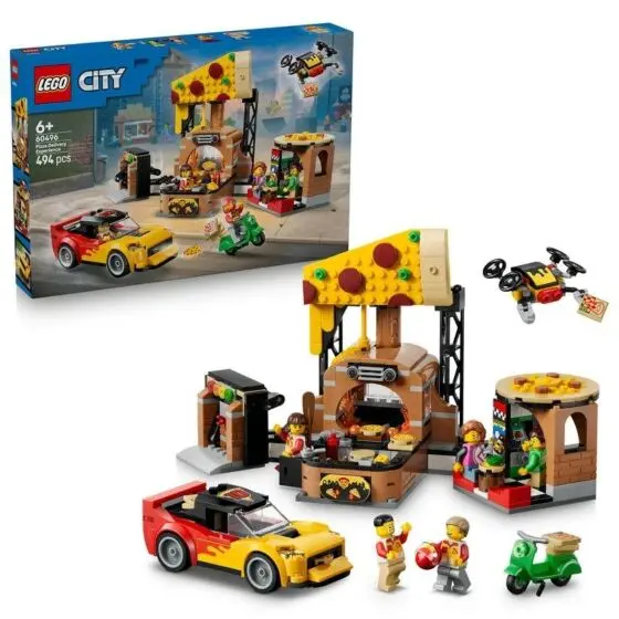 LEGO City 60496 Pizzalevering med kjøretøy