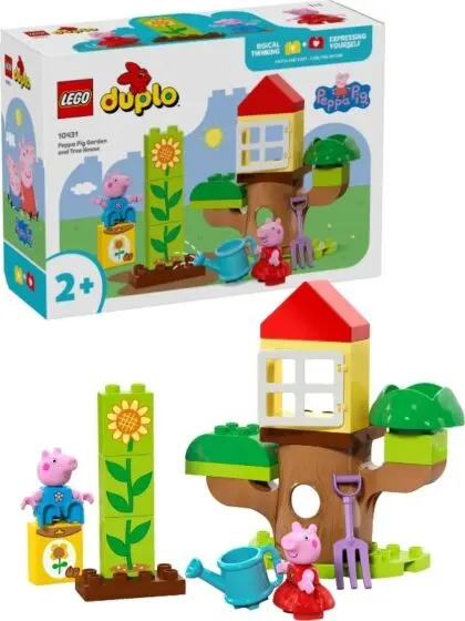 LEGO DUPLO 10431 Peppa Gris med hage og trehytte