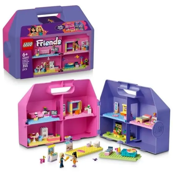 LEGO Friends 42697 Kreativ koffert med dukkehus