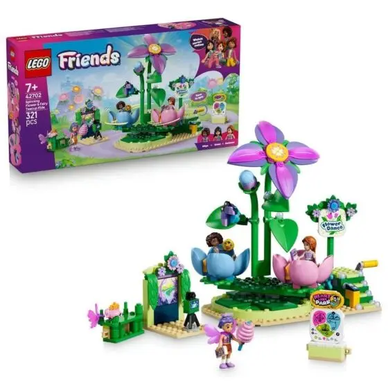 LEGO Friends 42702 Snurrende tekoppkarusell med blomstertema