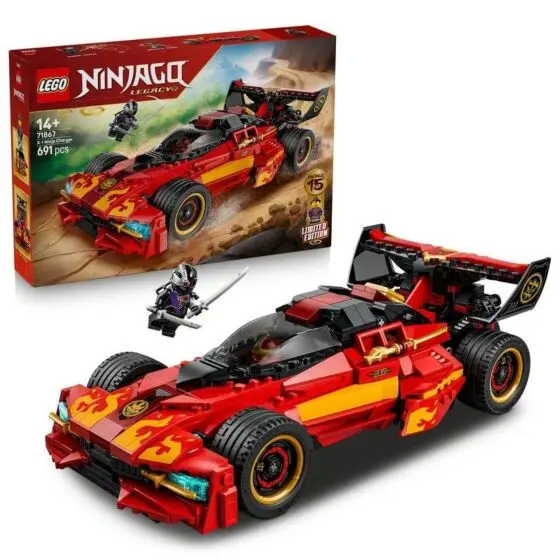 LEGO NINJAGO 71867 15-årsjubileumsutgaven av Kais X-1 ninjabil
