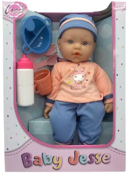 Lissi Dolls Jesse Dukke med tilbehør - rosa 36 cm