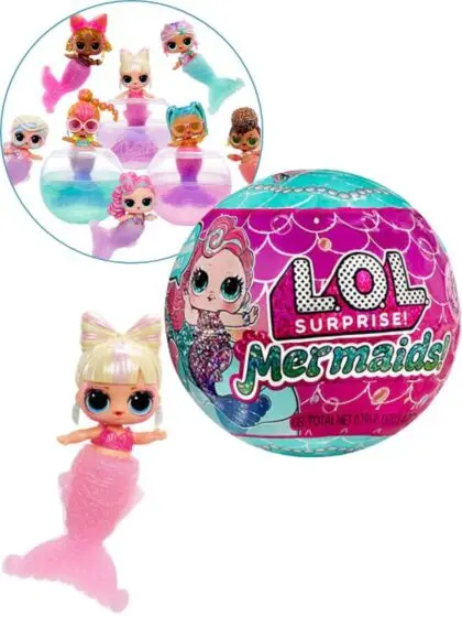 LOL Surprise Mermaids! Tots dukke med tilbehør og overraskelser