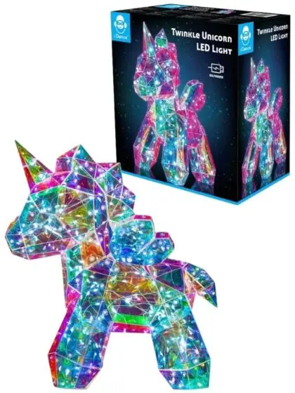 Twinkle Unicorn LED-lys – Magisk krystallenhjørning for barnerommet